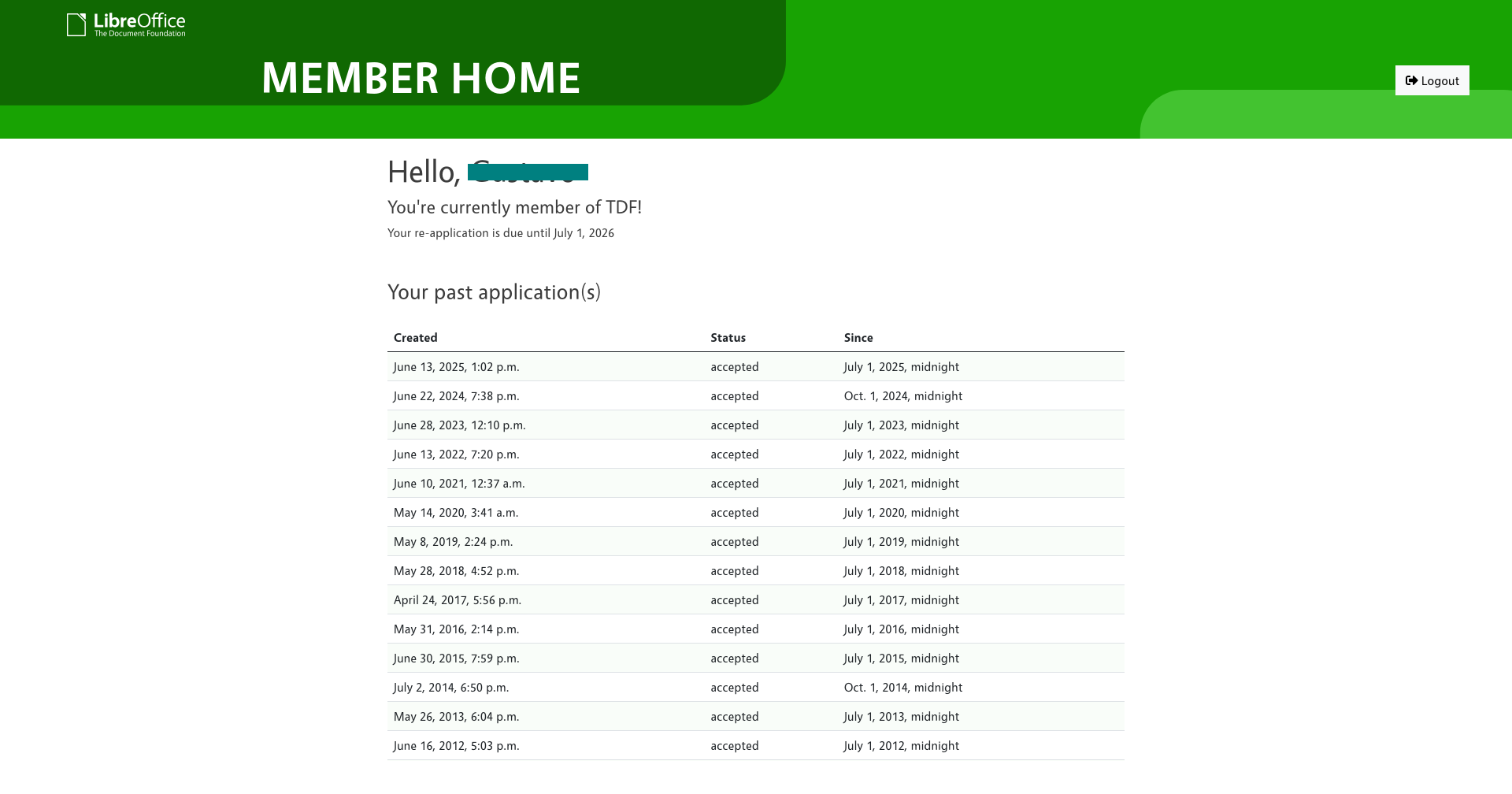member home member home